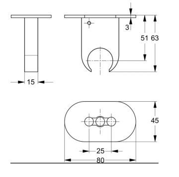 Окачалка IdealRain Pro хром IDEAL STANDARD