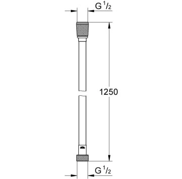 Шлаух Silverflex 125см. черен мат GROHE