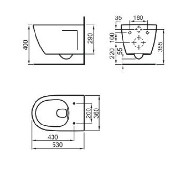 Стенна тоалетна чиния Happy-N Rimless бяла FAYANS