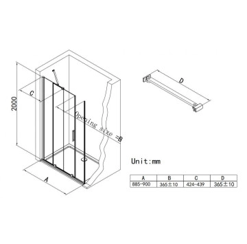 Параван Elgio BRG 8002-90BRG 90см. розово злато ИНТЕР КЕРАМИК