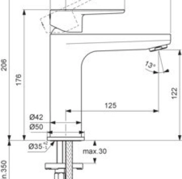 Смесител за мивка Cerafine O хром IDEAL STANDARD
