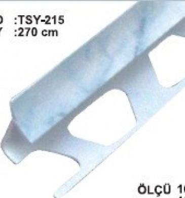Лайсна PVC Сив Мрамор вътрешен ъгъл 10мм.