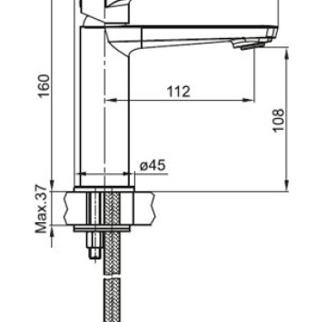 Смесител за мивка HappySmart-N черен мат FAYANS