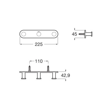 Закачалка Hotels черна ROCA