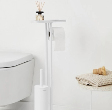 Стойка за четка за тоалетна държач MindSet White BRABANTIA