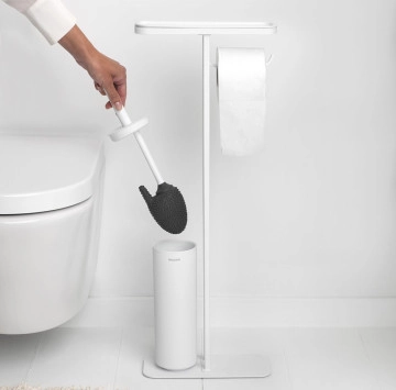 Стойка за четка за тоалетна държач MindSet White BRABANTIA