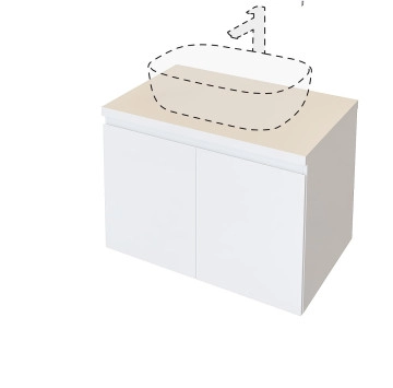 Шкаф долна част Либеро 70см бял ТРИАНО