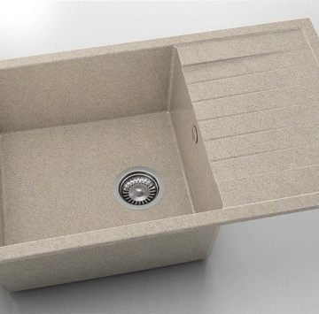 Кухненска мивка граниксит 80/49см бежова ФАТ