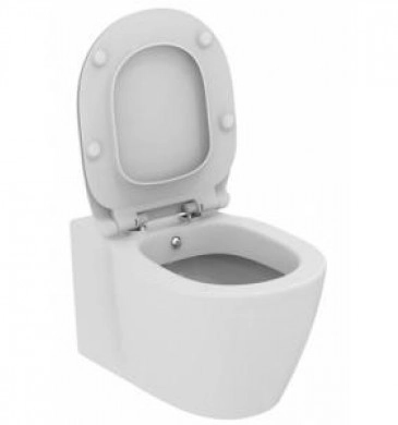 Стенна тоалетна чиния Connect с биде система бяла