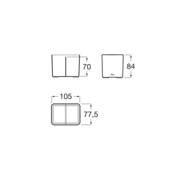 Чаша за четки за зъби Ona бял мат ROCA
