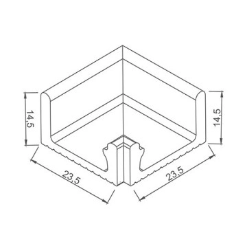 Top Overflow Channel Internal Corner-1 23.4/23.4см