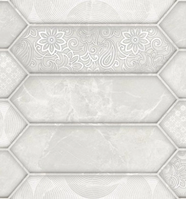 Decor Moral Hexa Grey Matt Rect. 25/75