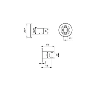 Окачалка Idealrain кръгла розово злато IDEAL STANDARD