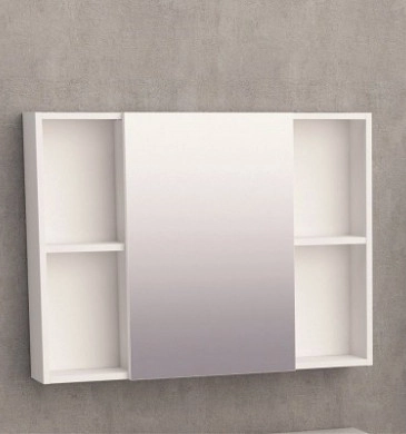Шкаф огледало Интер ICMC6014-80 80см бял гланц