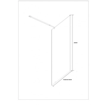 Параван стационарен WalkIn ICS113GG/80 Nano сив ИНТЕР КЕРАМИК
