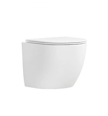 Стенна тоалетна чиния Milos Rimless бял мат