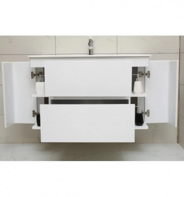 Шкаф за баня с мивка Интер ICP10046 100см бял