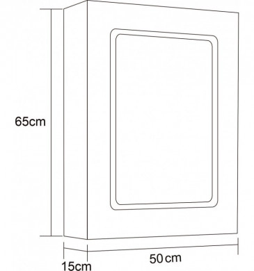 Шкаф огледало Интер ICMC5015-65/1 50см. бял
