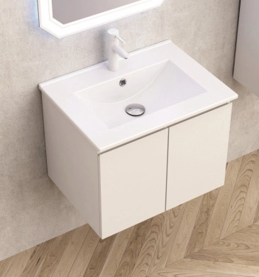 Шкаф за баня с мивка Интер ICP6045 60см бял мат