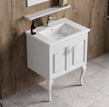 Шкаф за баня с мивка Arel 65см Бял