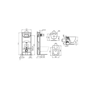 Промо комплект за вграждане Tesi Aquablade бял IDEAL STANDARD