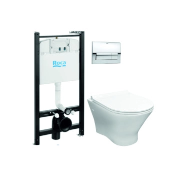 Стенна тоалетна чиния Nexo Clean Rim и Структура за вграждане Active
