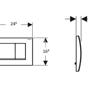 Активатор Delta 30 хром мат GEBERIT