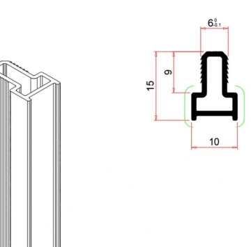 Алуминиев профил Интер ICS4-114 Gold злато ИНТЕР КЕРАМИК