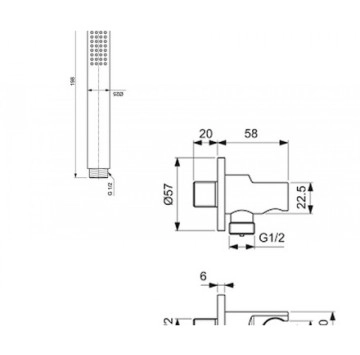 Промо комплект Ceraline 7в1 Душ система за вграждане хром IDEAL STANDARD