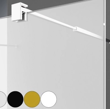 Държач за параван Walk In телескопичен 60-120см. хром