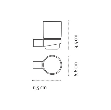 Чаша за четки за зъби Corona хром