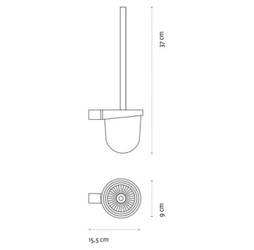 Четка за тоалетна Corona черен мат
