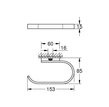 Държач за тоалетна хартия Selection хром 41068000 GROHE