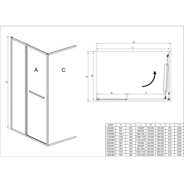 Душ кабина Graziana 90/90см хром ИНТЕР КЕРАМИК