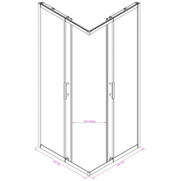 Душ кабина ICS788FC Nano 88-99/h190см. ИНТЕР КЕРАМИК
