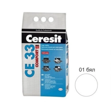 Фугин Бял 5кг. Ceresit CE33