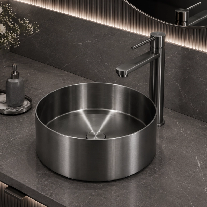 PURE STEEL УМИВАЛНИК ОТ НЕРЪЖДАЕМА СТОМАНА 3611GG