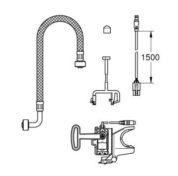 Инсталационен комплект  за тоалетна Sensia за автоматично промиване GROHE