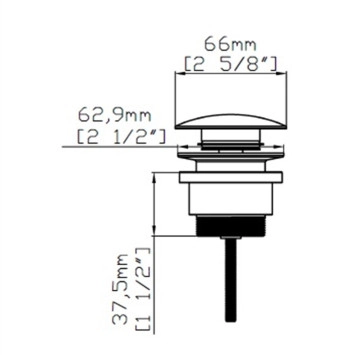 Изпразнител Click Clack Karag G9800-BN сатен KARAG
