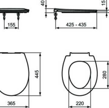 Капак за тоалетна чиния Multisuite бял IDEAL STANDARD