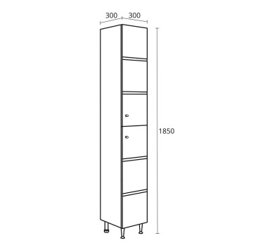 Колона Етна 30/30/h185см бяла ТРИАНО