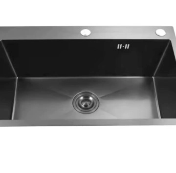 Комплект кухненска мивка черна с дозатор и отцедник.