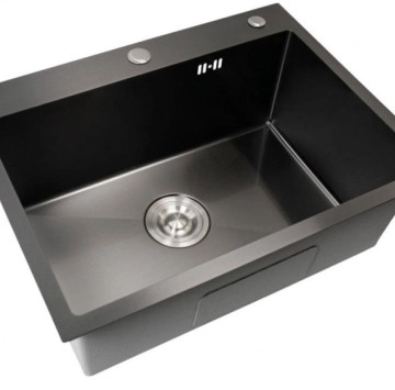 Комплект кухненска мивка черна с дозатор и отцедник.