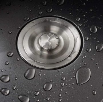 Комплект кухненска мивка черна с дозатор и отцедник.