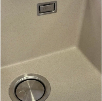 Комплект мивка, смесител и дозатор за кухня бежов гранит Oatmetal