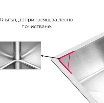 Комплект кухненска мивка иноск със смесител, дозатор и отцедник.