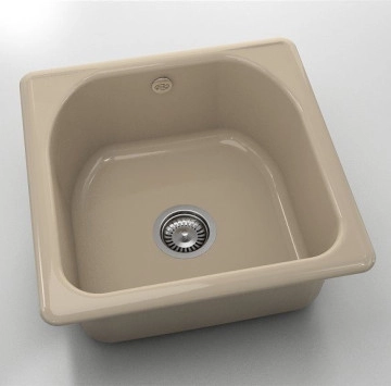 Кухненска мивка полимермрамор 51/51см бежова ФАТ