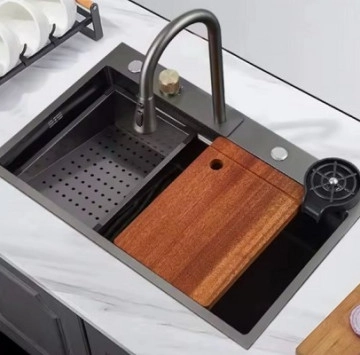 Кухненска мивка Smart 75/46см черна