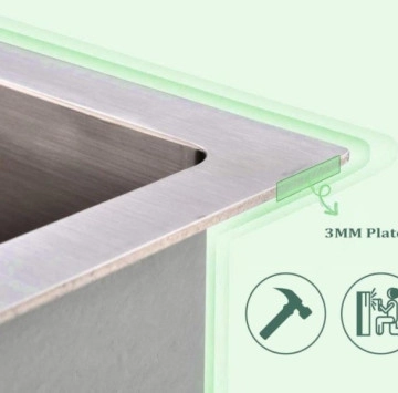 Кухненска мивка Smart 75/46см черна