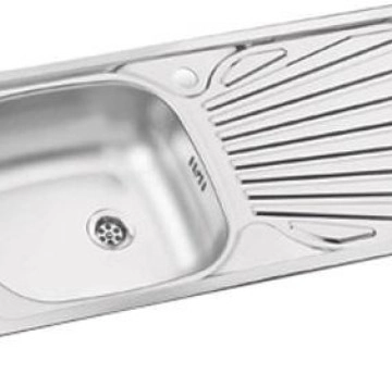 Кухненска мивка с плот 86/43.5 см. хром